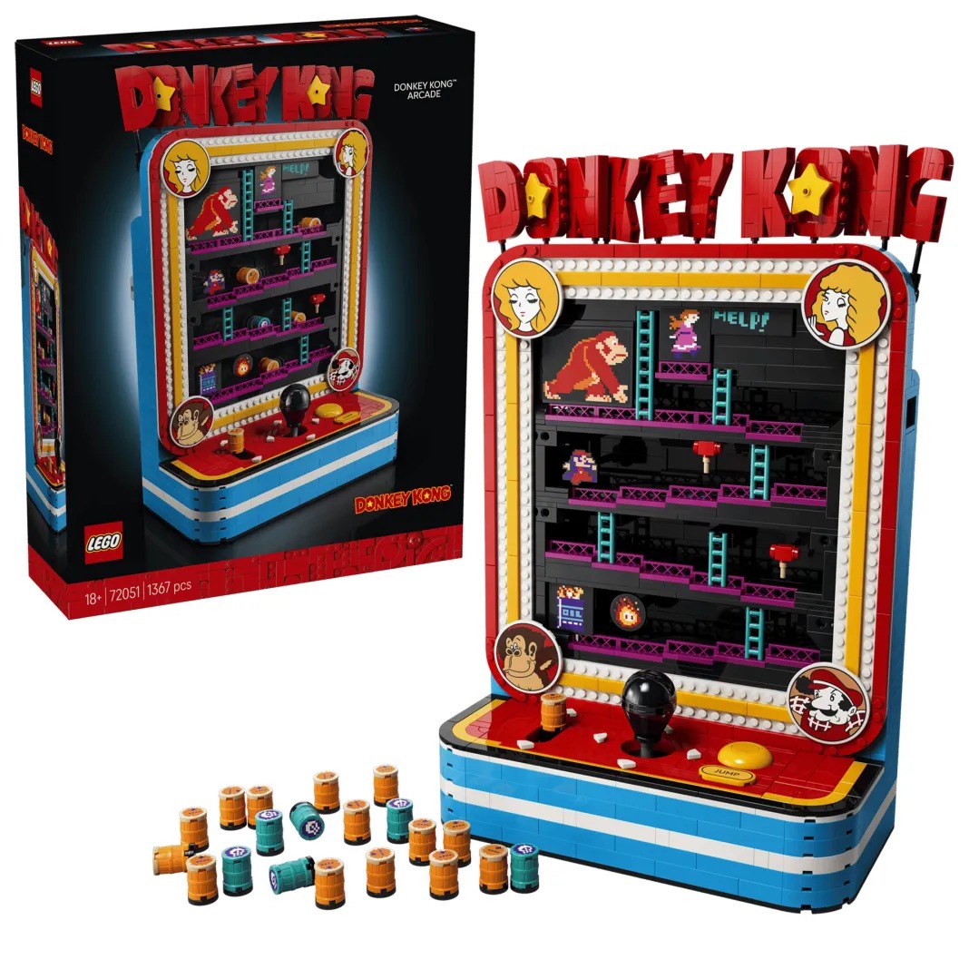 LEGO anuncia set jogável de Donkey Kong Arcade com mais de 1.300 peças
