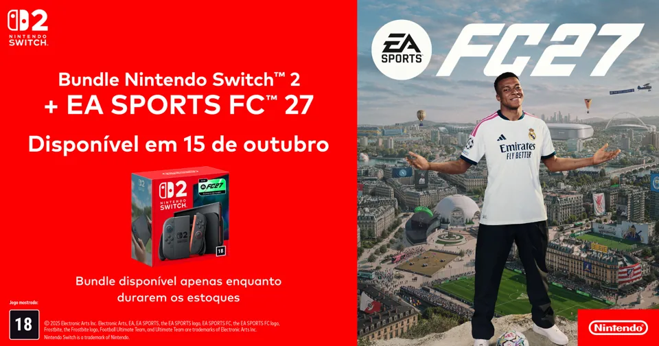 Switch 2 ganhará bundle com EA Sports FC 27 na América Latina